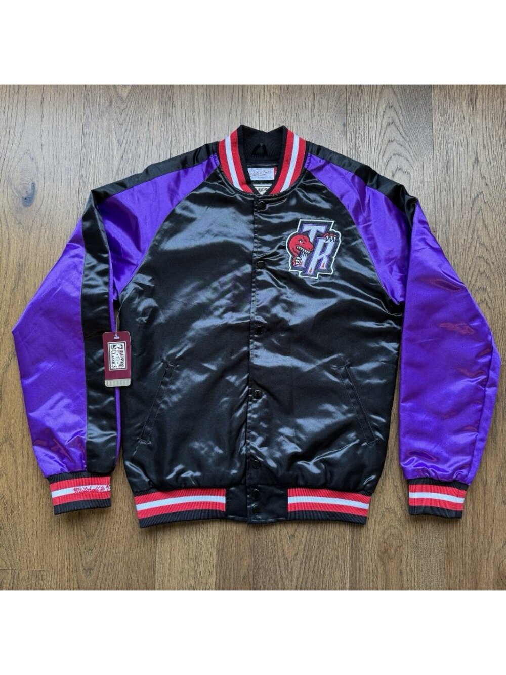 Toronto Raptors Track Jacket Men's Black Small Mitchell & Ness Hardwood Classic